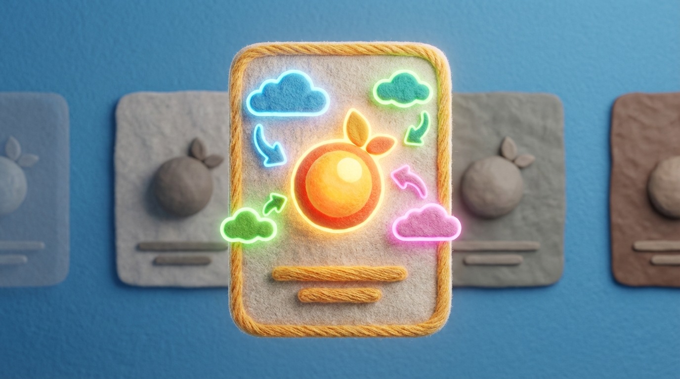 A stylized digital product card, brightly lit and highly detailed, showcasing a generic item. Key features and benefits are highlighted with small, glowing text snippets (representing optimized keywords) that are instantly visible and enticing. Surrounding the card are faint, ghosted images of other, less appealing product cards, emphasizing the contrast in visibility and attractiveness. A vibrant and appealing color scheme.