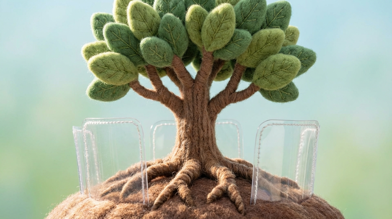 A strong, vibrant tree with deep, visible roots, growing in fertile ground. Its branches are reaching upwards, full of healthy, green leaves, symbolizing growth and resilience. Surrounding the tree are smaller, transparent barriers or supports, symbolizing proactive measures and protection. Bright, natural lighting with lush green and earthy brown colors, conveying a sense of health and stability.