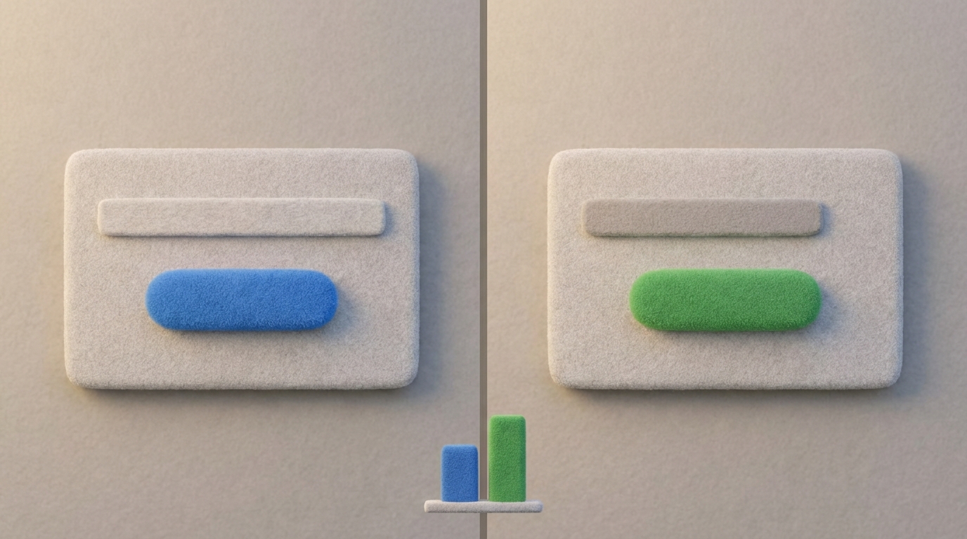 A split-screen composition divided vertically down the middle. On the left side, labeled 