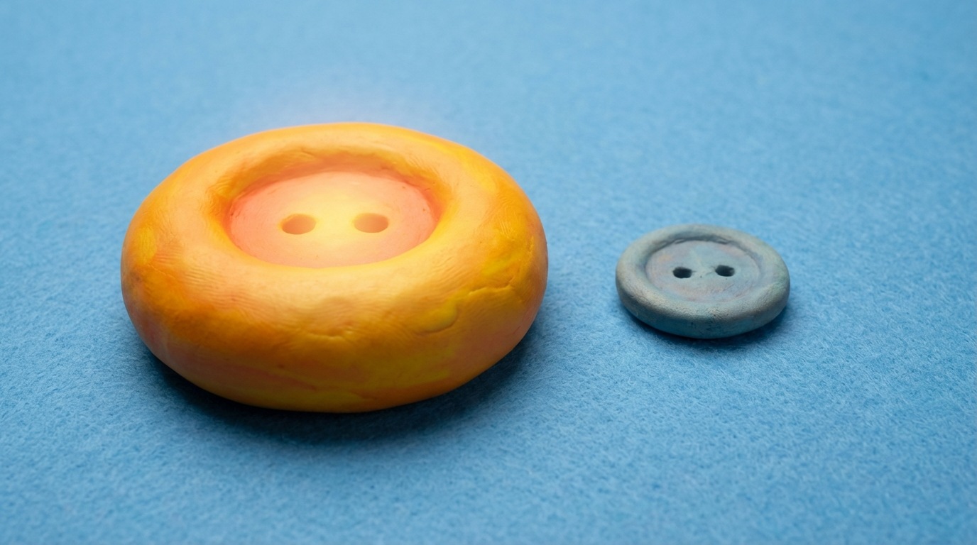 A large, prominent button on a clean website interface. The button is brightly colored and clearly labeled with a specific, action-oriented phrase like "Get Your Free Consultation" or "Start Your 7-Day Trial," radiating a subtle glow. Next to it, a smaller, faded, generic button labeled "Submit" or "Click Here" appears ambiguous and uninviting. The background is simple and uncluttered, focusing attention on the buttons. The composition contrasts a clear, benefit-driven call to action with a vague, uncertain one, highlighting the importance of clarity.