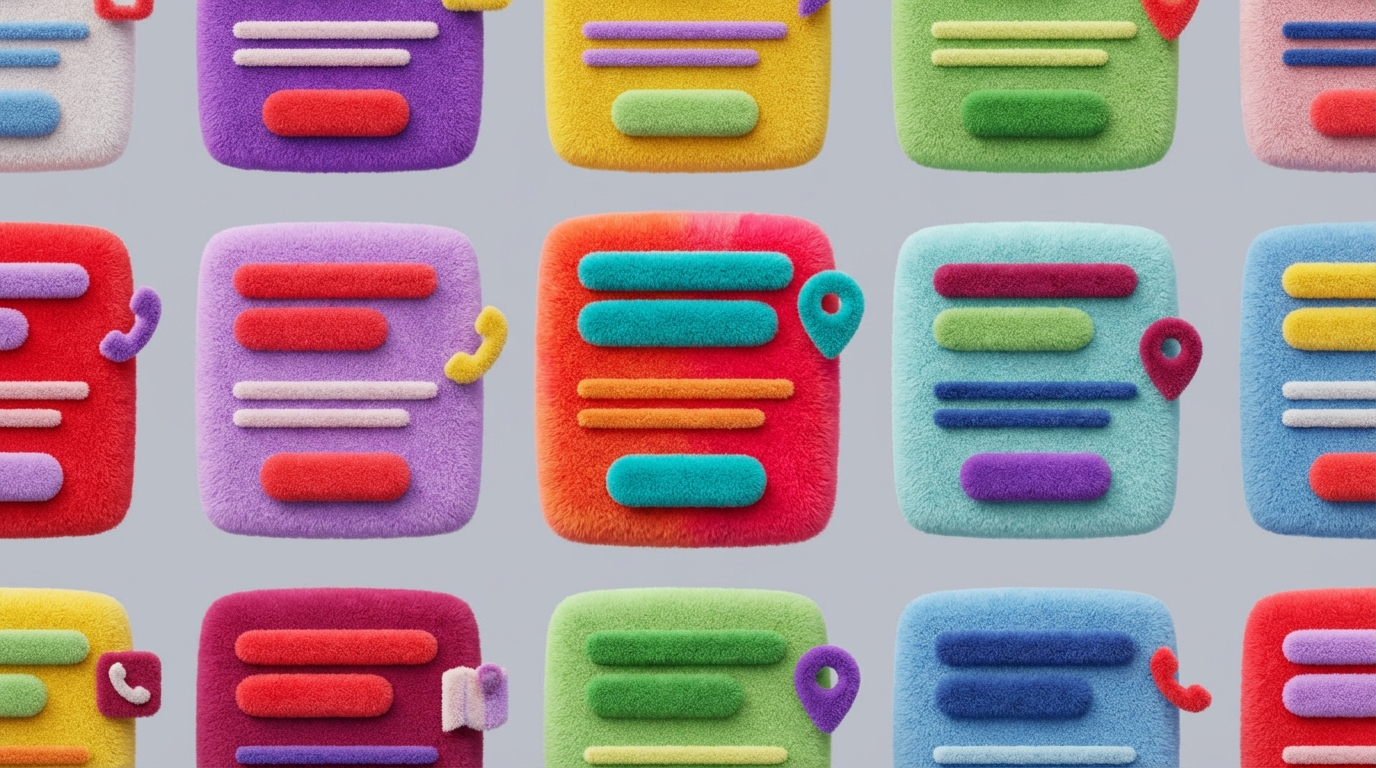 A grid of stylized, abstract advertisement blocks, each containing a short, impactful headline, a brief description, and a clear call-to-action button. Some blocks have additional small icons representing ad extensions (e.g., a phone icon, a map pin icon). One ad block is slightly larger and more vibrant, highlighting a strong USP. The composition emphasizes comparison and analysis. Bright, contrasting colors for the ad blocks against a neutral background.