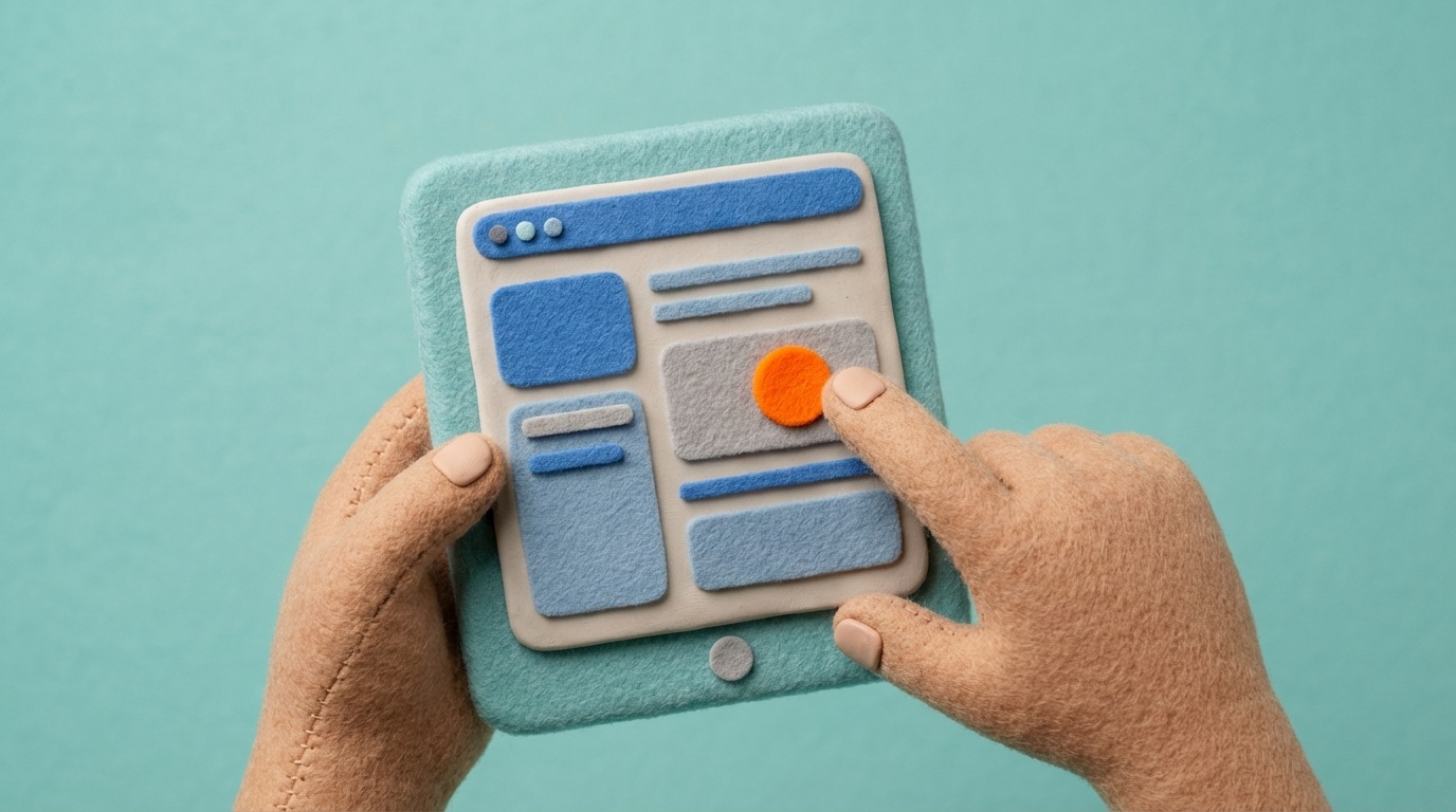 A close-up view of a product or service being presented in a professional setting. Perhaps a clean, minimalist display of a software interface on a sleek monitor, or a detailed blueprint of a piece of equipment. Hands are subtly visible, gesturing towards key features. The focus is on clarity and highlighting value. The color scheme is professional and clean, perhaps with a dominant cool tone and a single accent color to draw attention to the presented item.