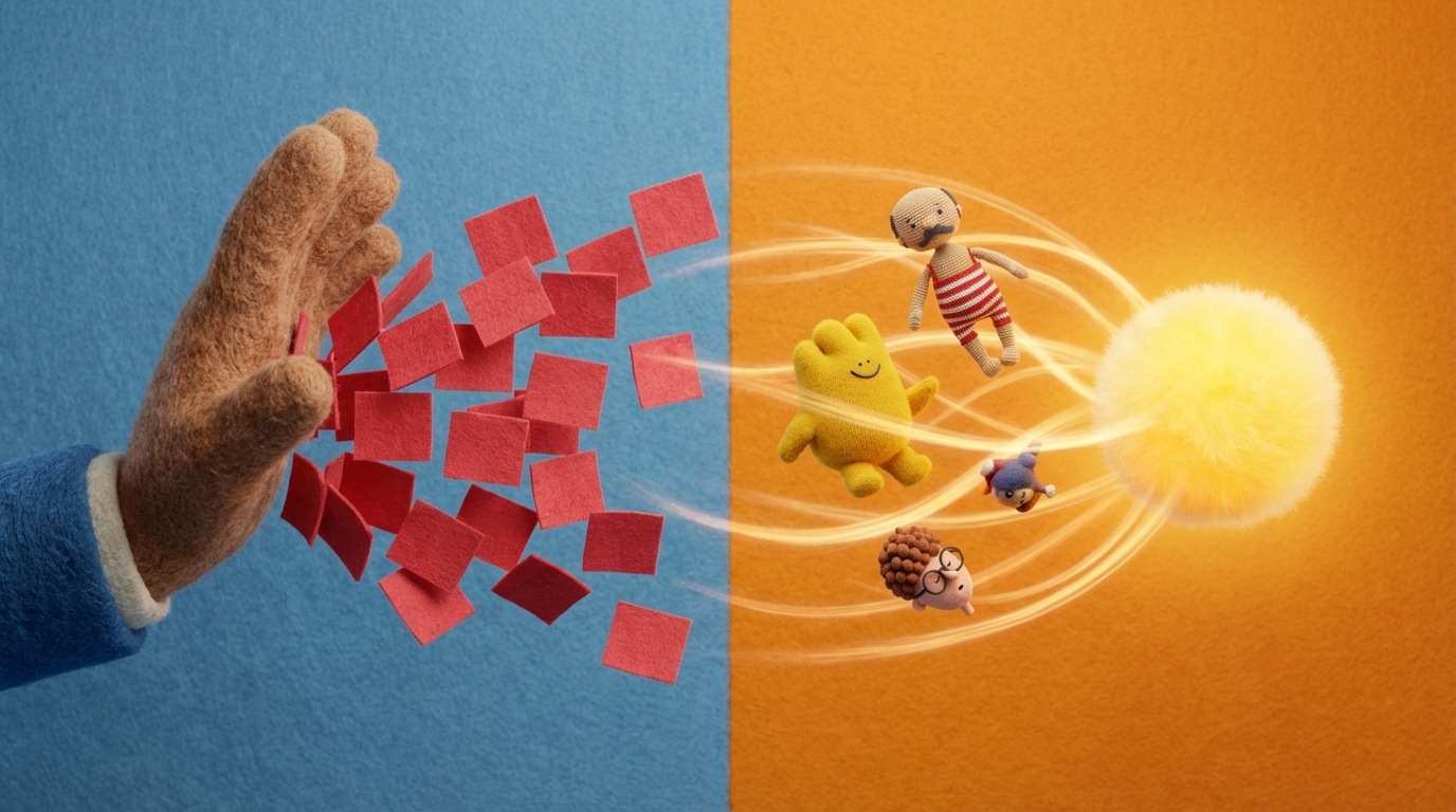 A visual comparison of two opposing forces. On the left, labeled 