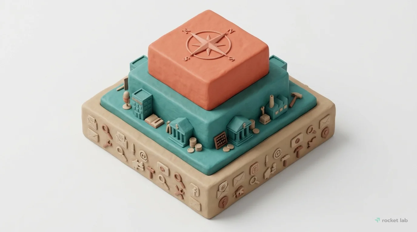 Уровни маркетинговой стратегии для малого бизнеса: корпоративный, функциональный, тактический.