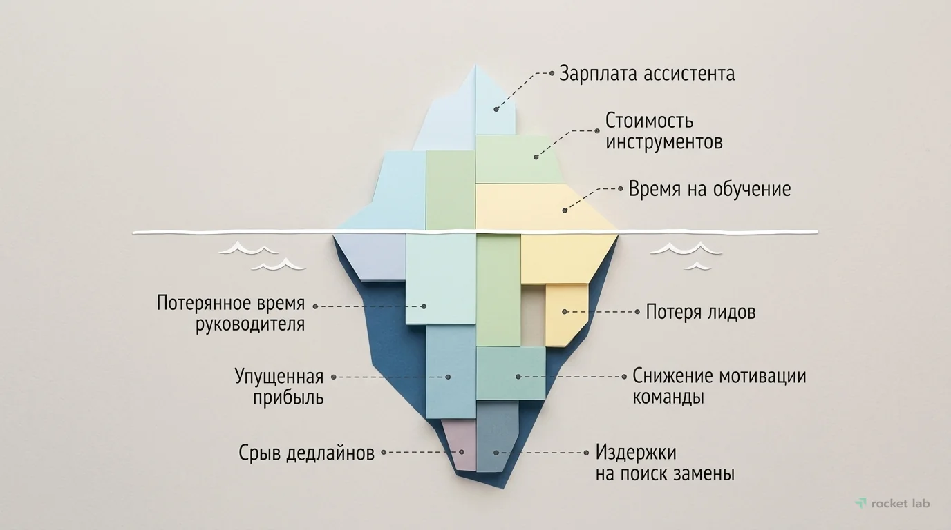 Айсберг ошибок при найме ассистента