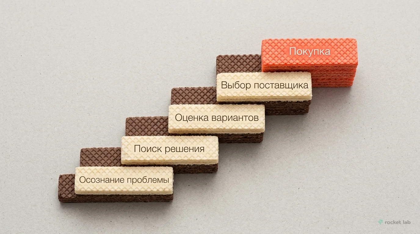 Этапы длительного цикла сделки B2B