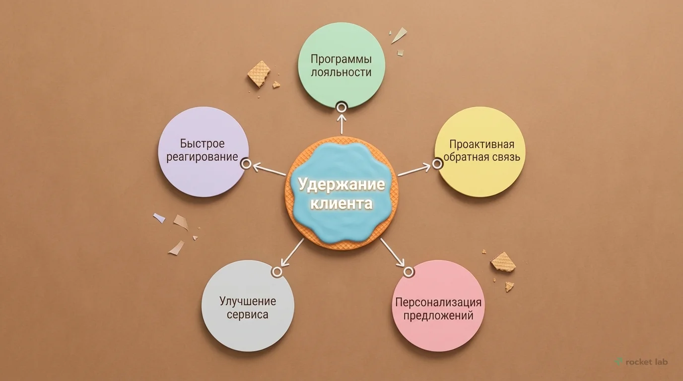 Ключевые элементы стратегии удержания клиентов