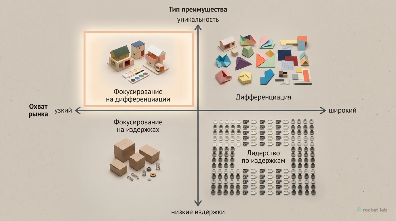 Матрица конкурентных стратегий Портера