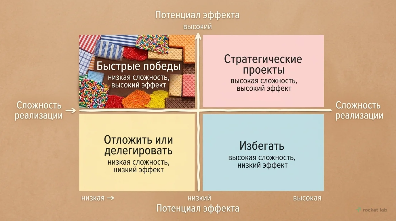 Матрица выбора пилотного проекта ИИ