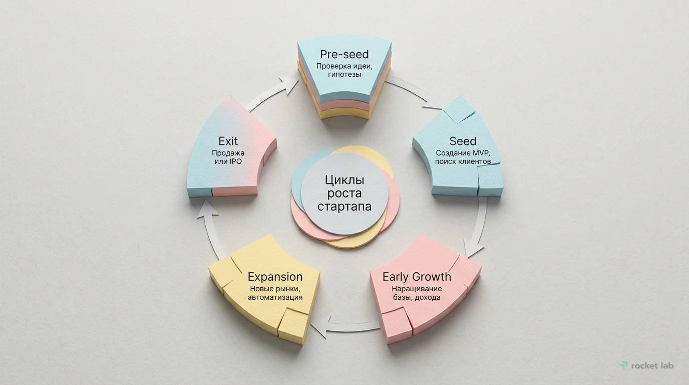 Основные этапы развития стартапа