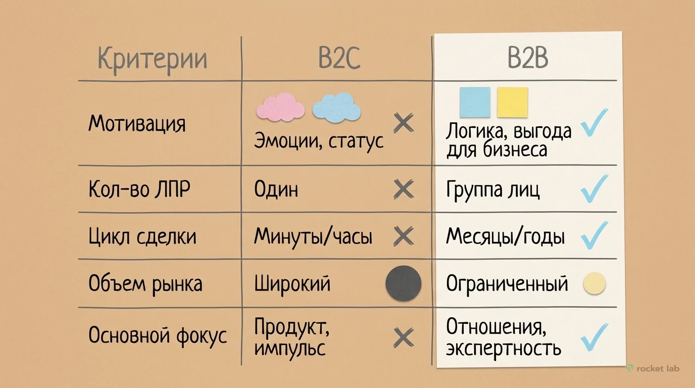 Отличия B2B- и B2C-маркетинга