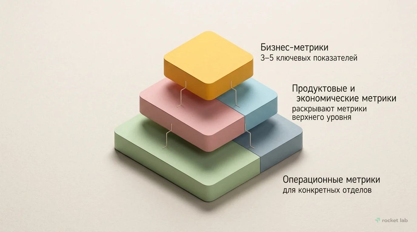 Пирамида метрик для дашборда
