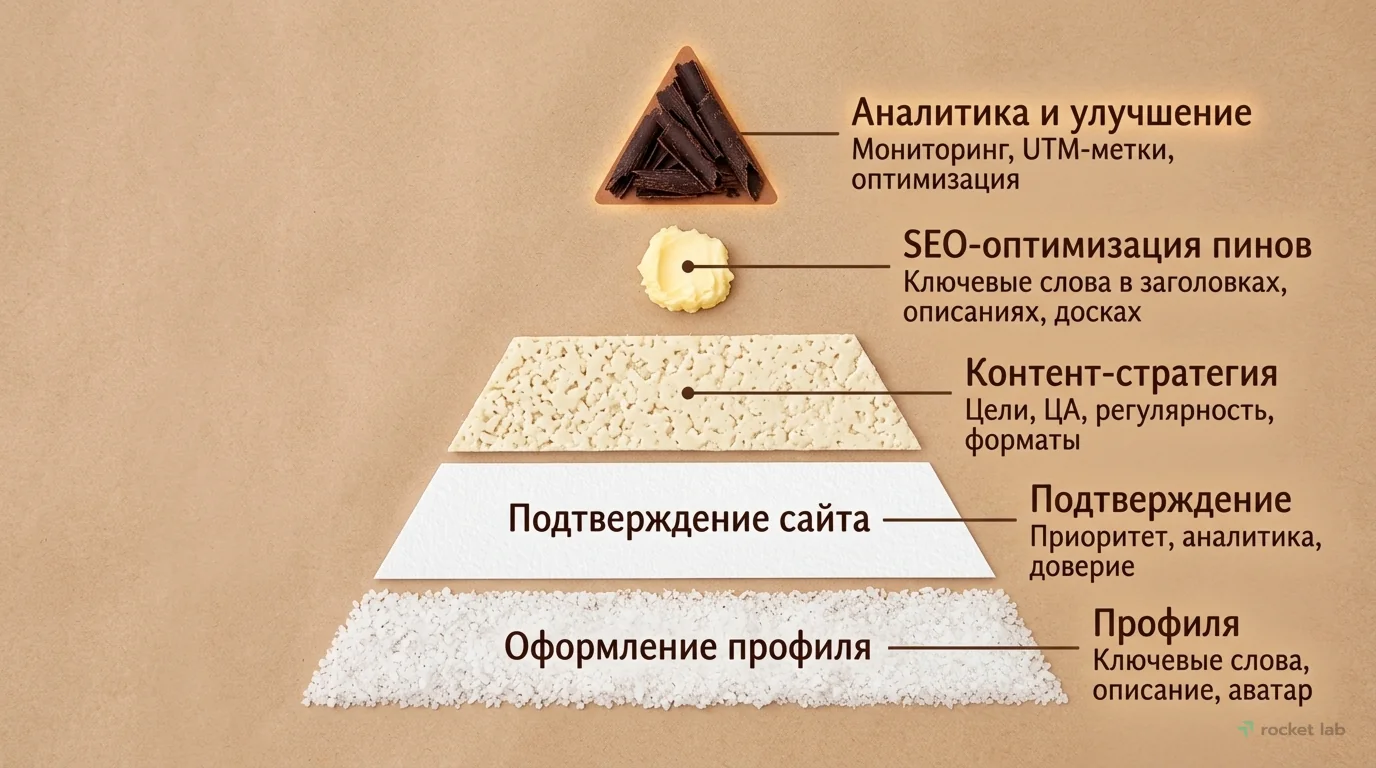 Пирамида успешного продвижения в Pinterest