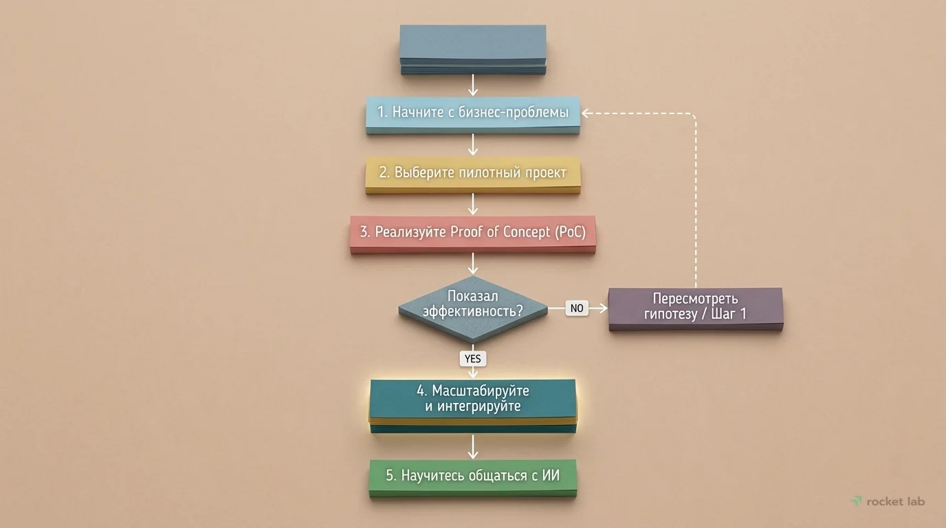 Пошаговый план внедрения ИИ в бизнес