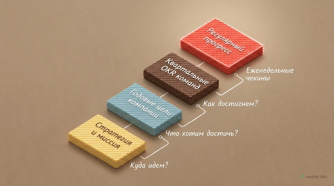 Пошаговый процесс внедрения OKR