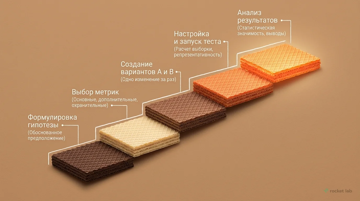Пошаговый процесс A/B-тестирования