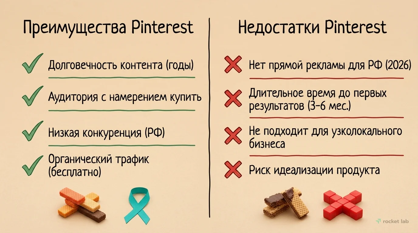 Преимущества и недостатки Pinterest для бизнеса