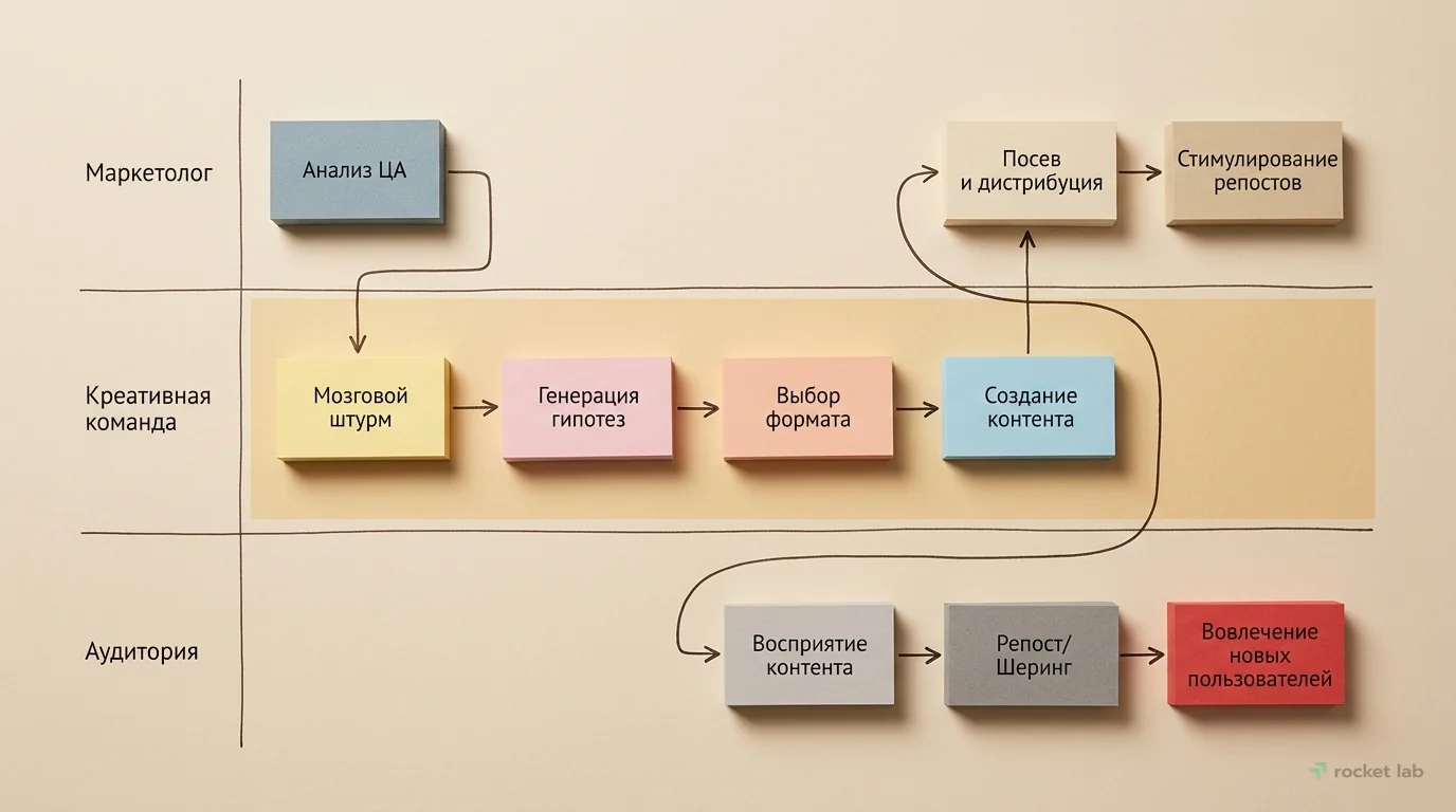 Процесс создания и распространения вирусного контента