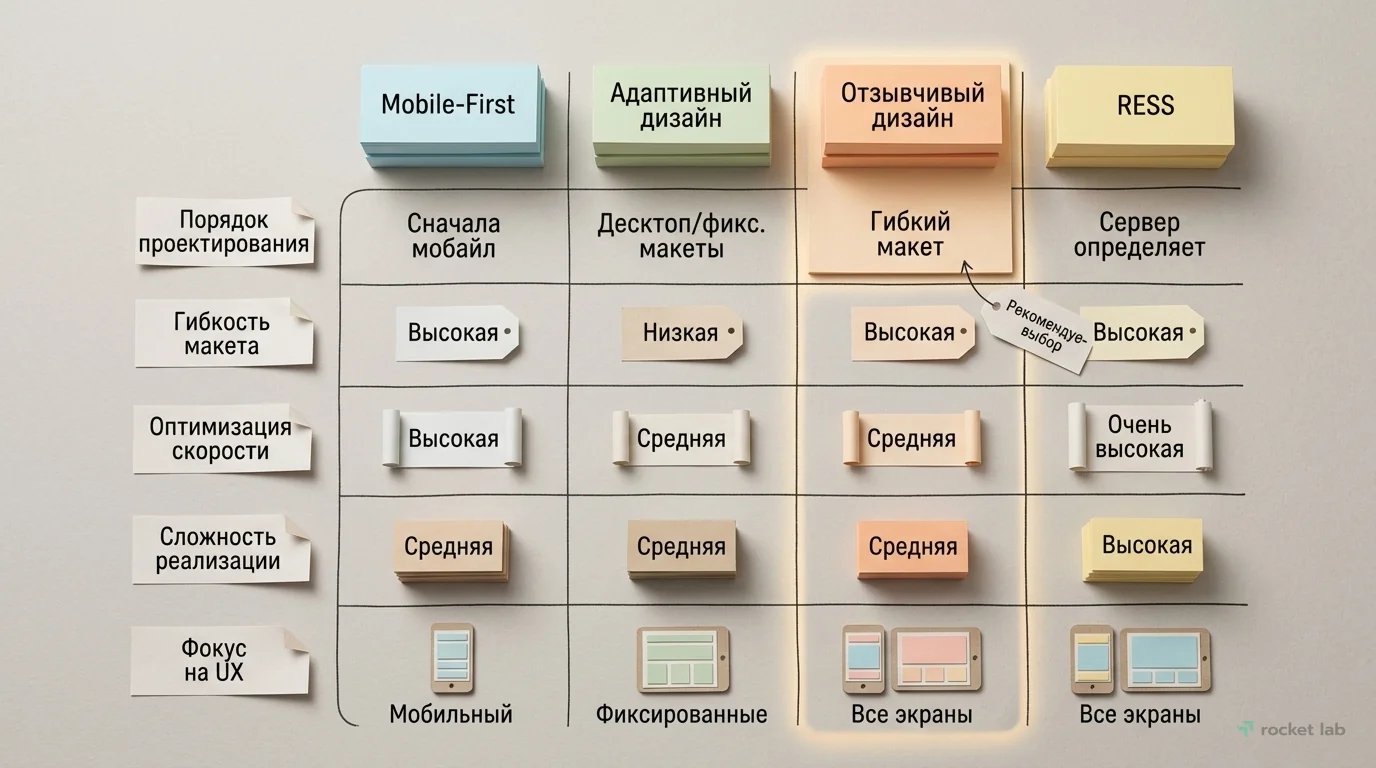 Сравнение подходов к мобильному дизайну