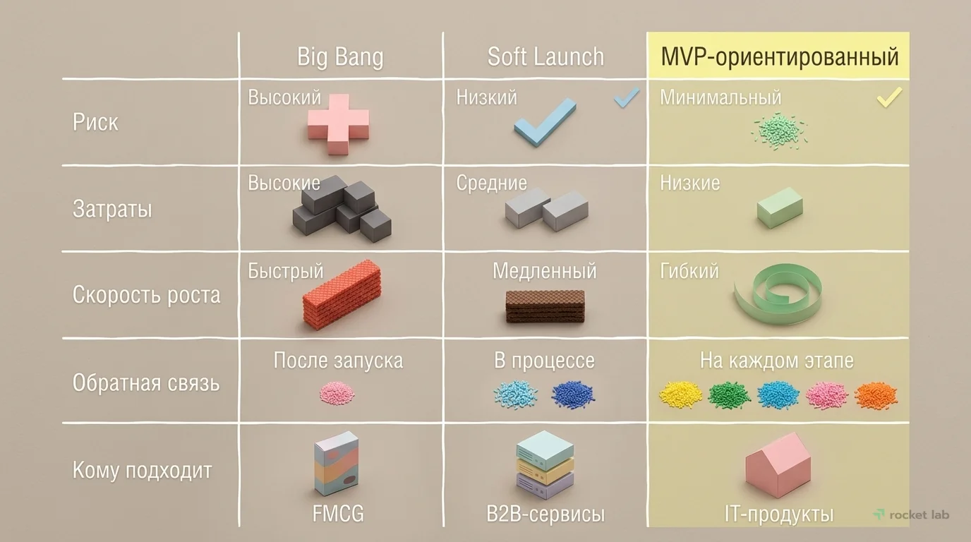 Сравнение стратегий запуска продукта