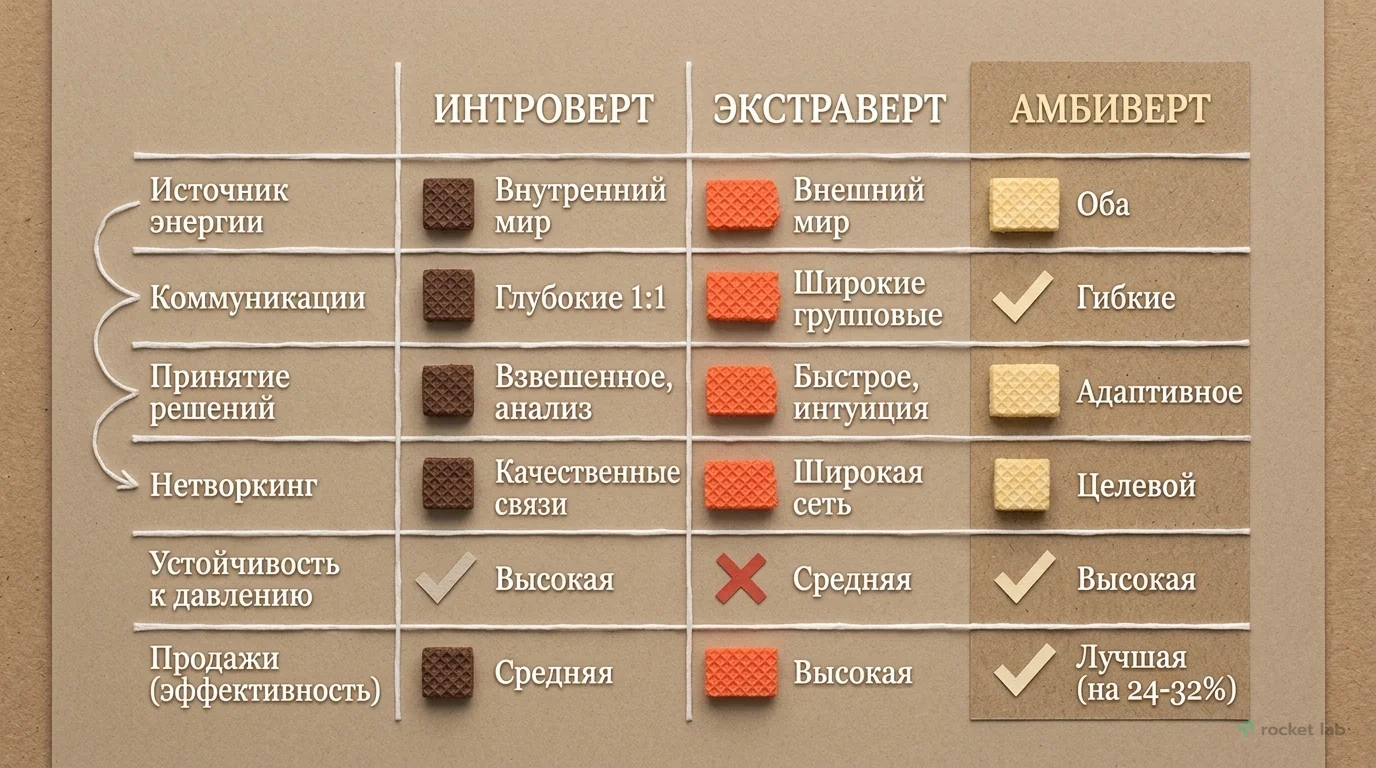 Сравнение типов личности в бизнесе