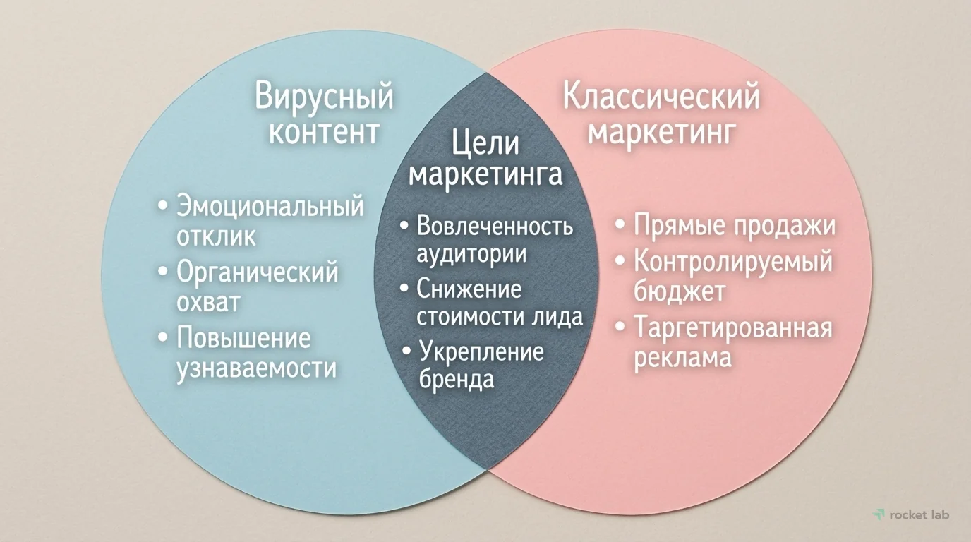 Сравнение вирусного и классического маркетинга