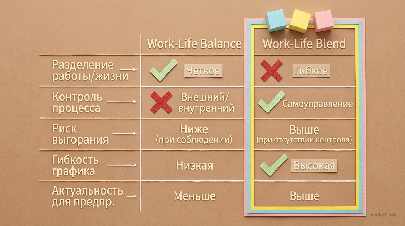 Сравнение Work-Life Balance и Work-Life Blend