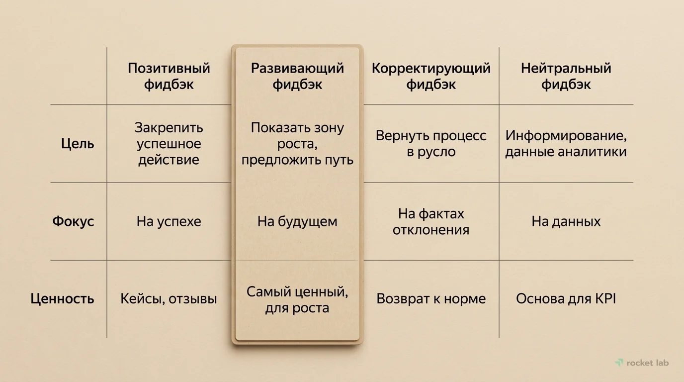Типы обратной связи и их ценность
