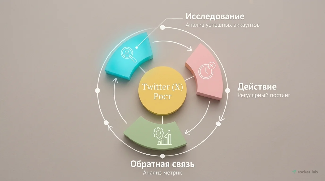 Цикл постоянного роста в Twitter (X)
