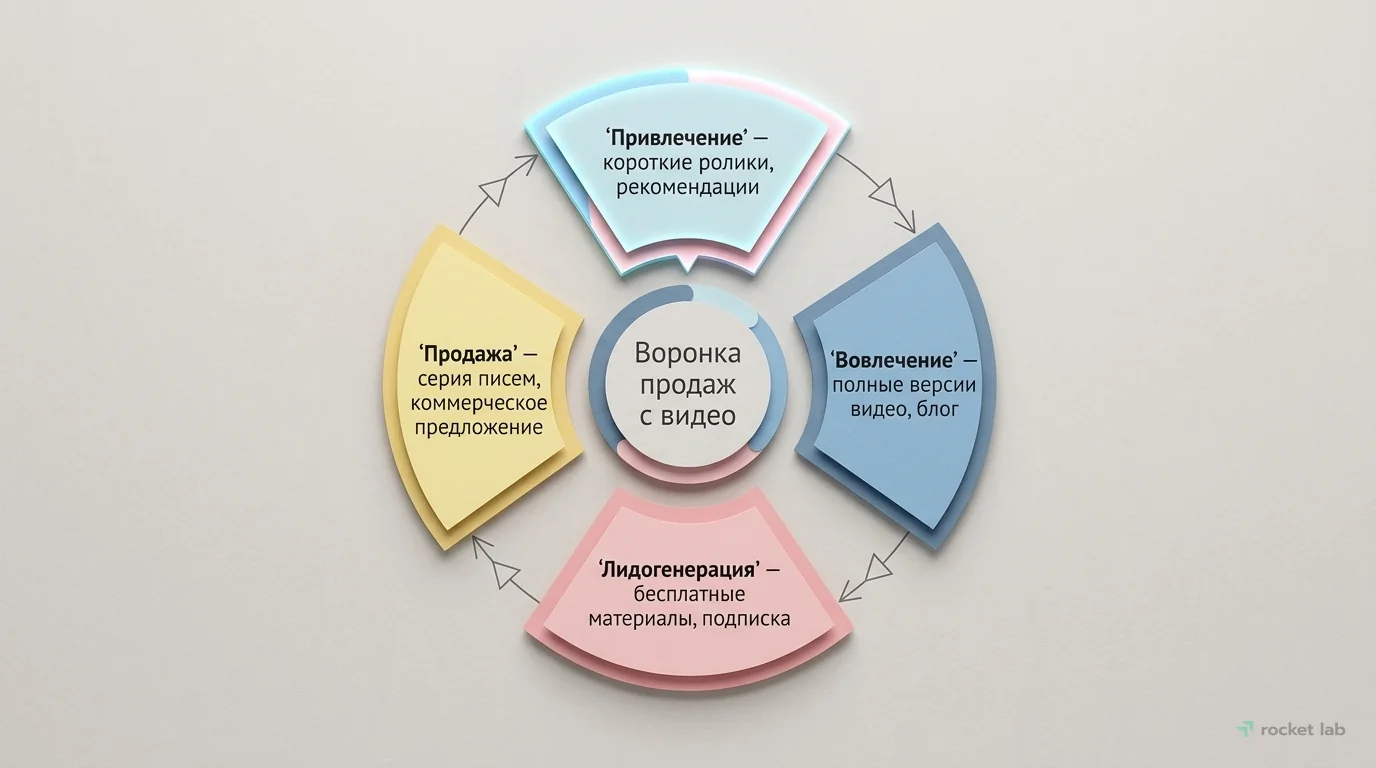 Цикл воронки продаж с видеоконтентом