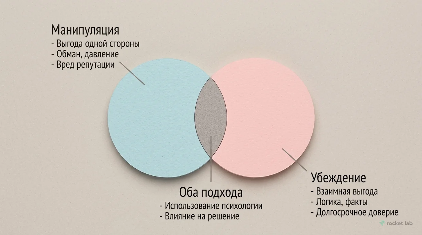 Убеждение vs. Манипуляция