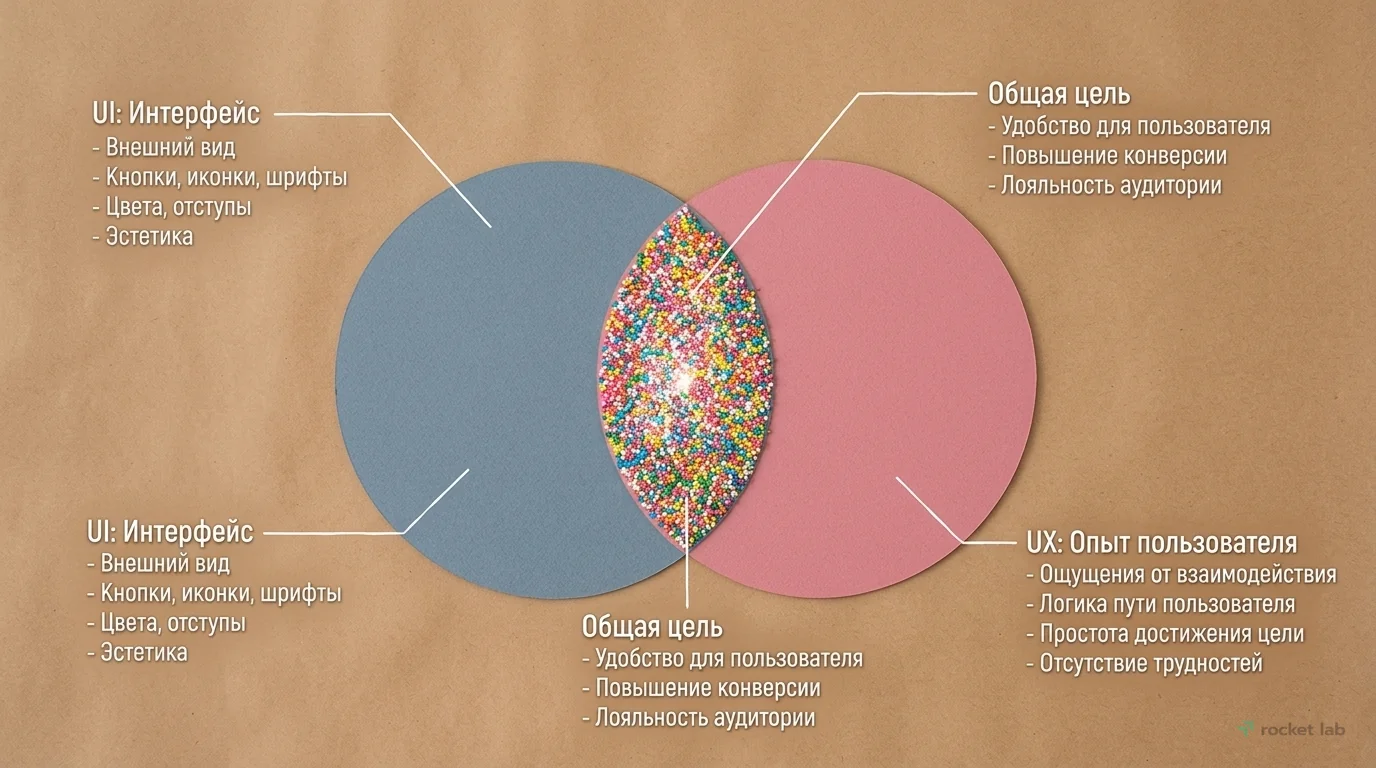 UX и UI: принципиальные отличия и общие цели