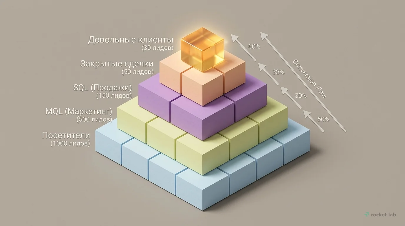 Воронка несогласованности: как теряются лиды