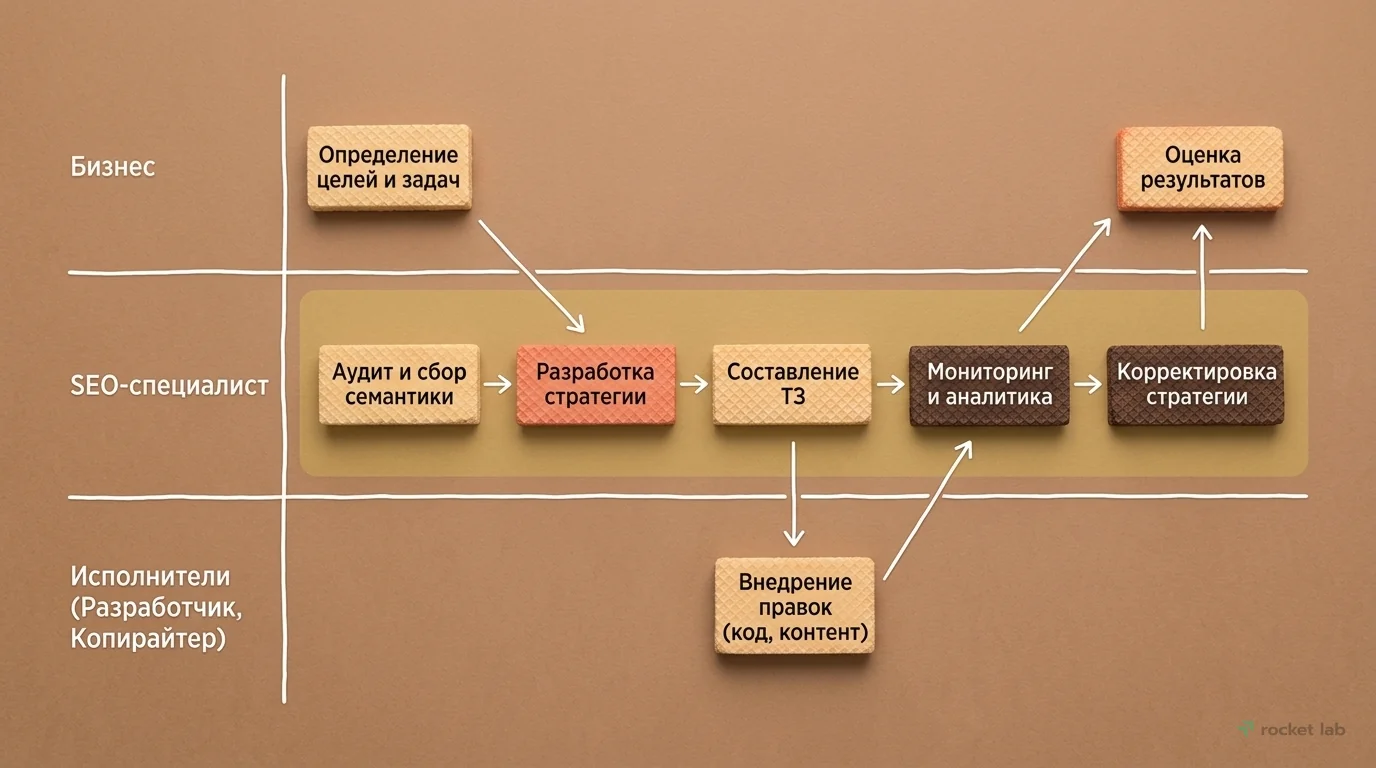 Взаимодействие SEO-специалиста в рабочем процессе