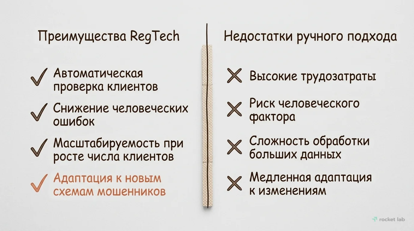 RegTech: преимущества автоматизации AML-комплаенса
