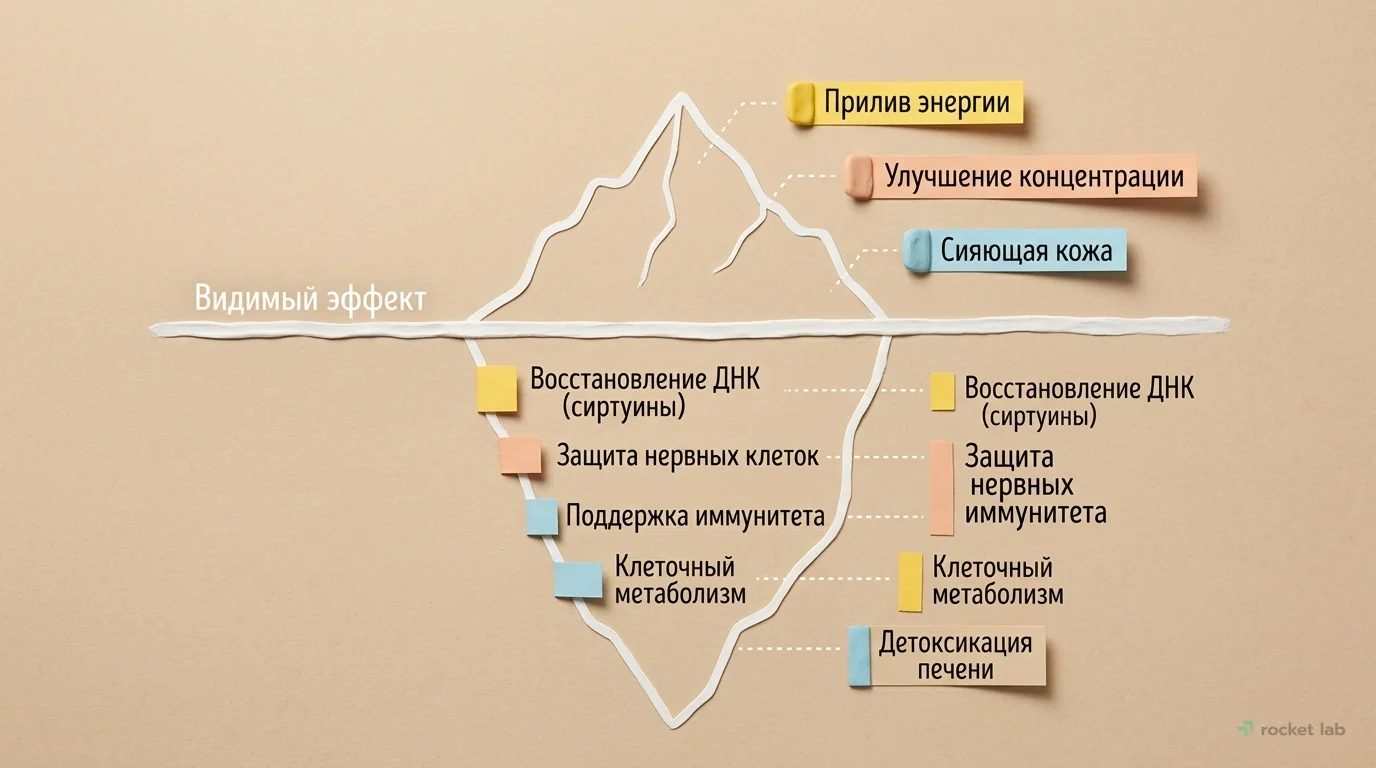 Видимые и скрытые эффекты NAD+ терапии