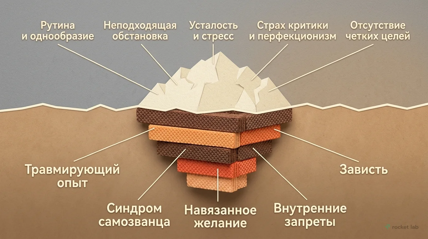 Видимые и скрытые причины творческого кризиса