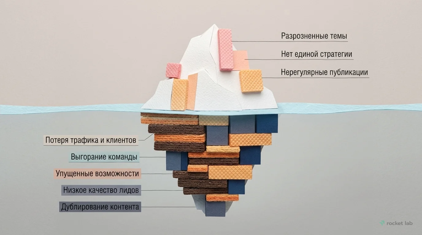 Видимые и скрытые проблемы контент-маркетинга без плана