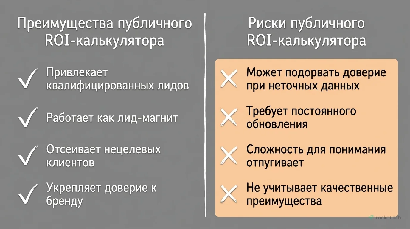 Публичный калькулятор ROI: за и против