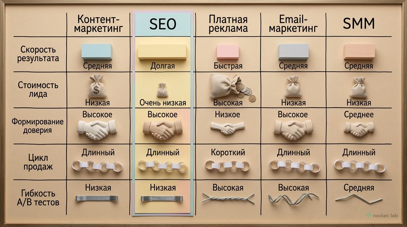 Сравнение каналов продвижения для ИТ-компаний