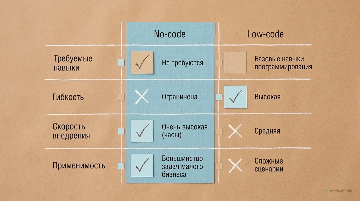 Сравнение No-code и Low-code решений