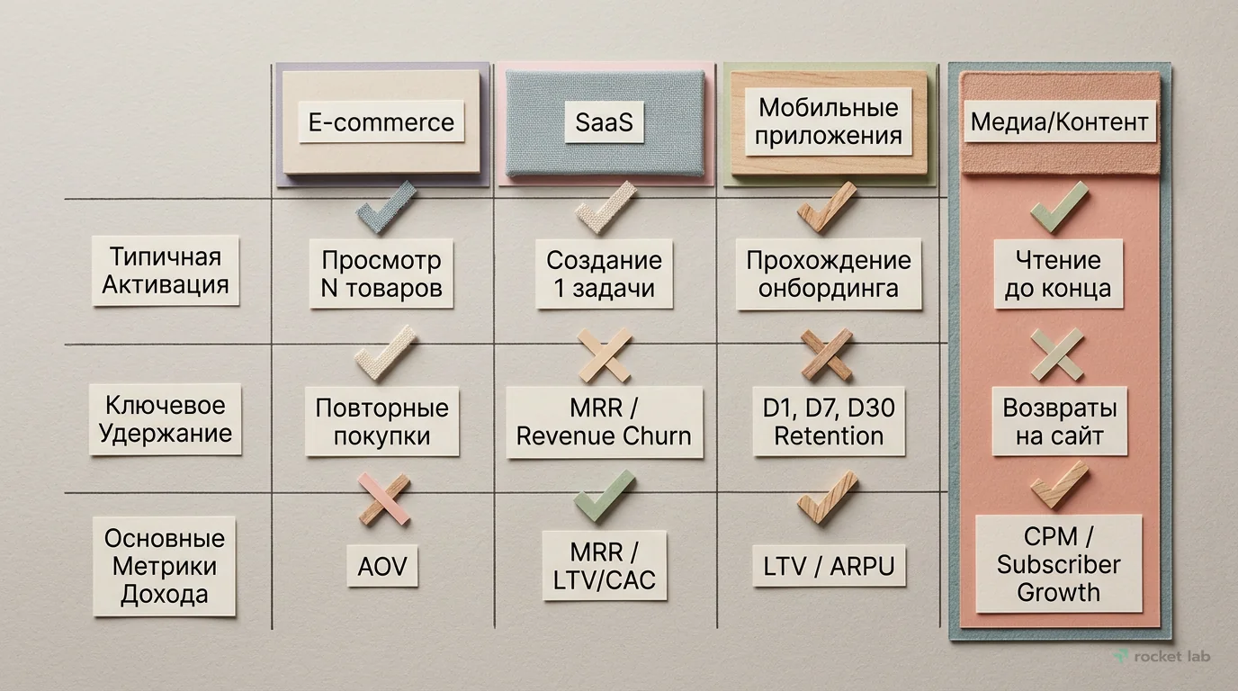 Адаптация AARRR под разные бизнес-модели