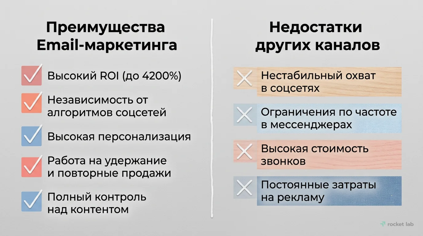 Email-маркетинг vs. другие каналы: преимущества и недостатки