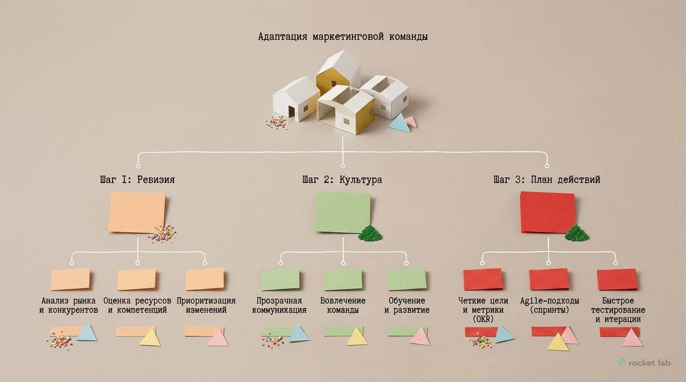 Этапы адаптации маркетинговой команды