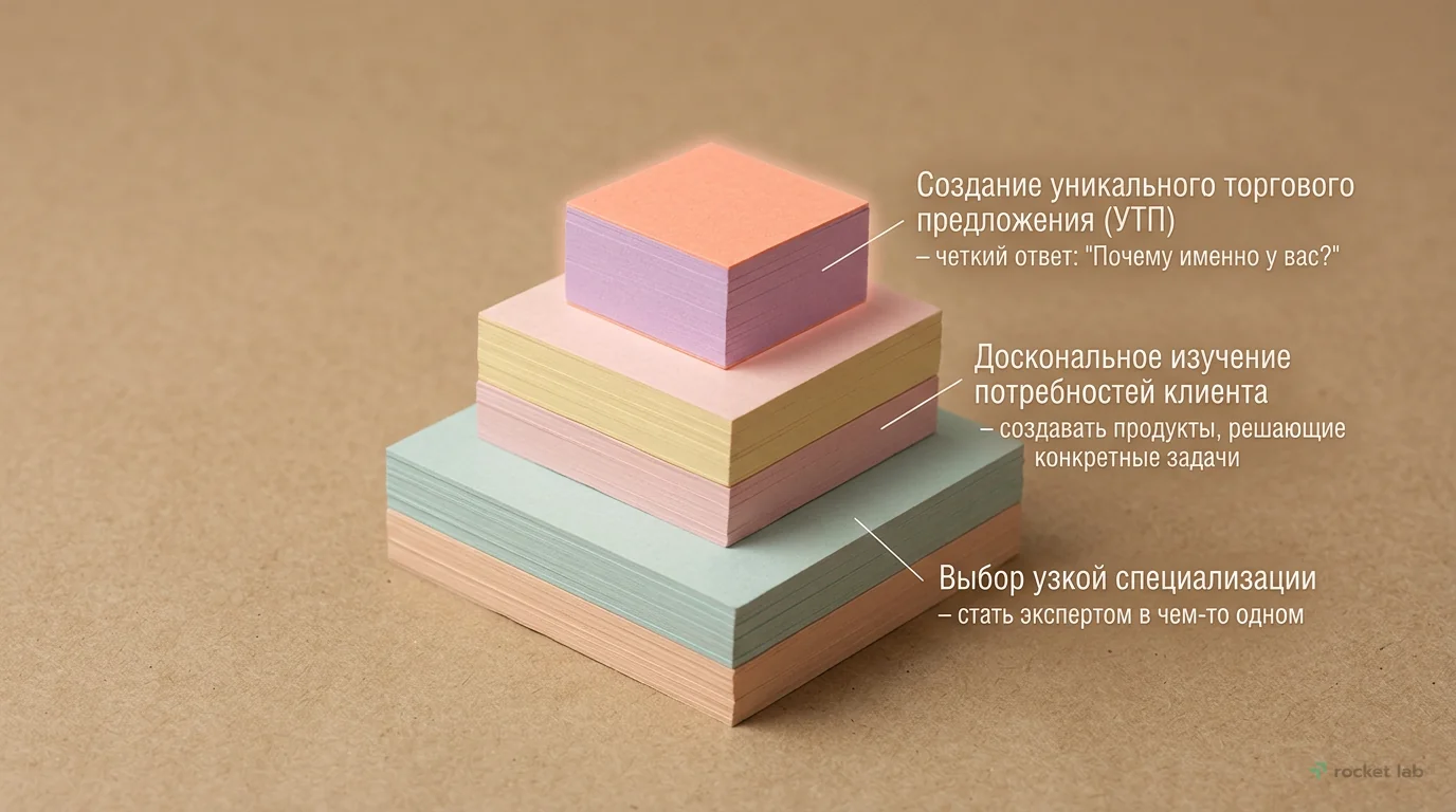 Этапы нишевания для конкуренции с гигантами