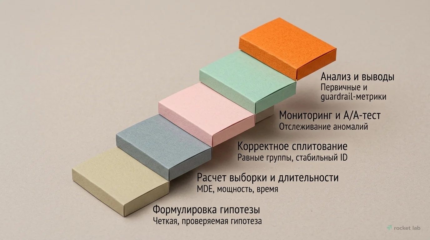 Этапы проведения корректного A/B-теста