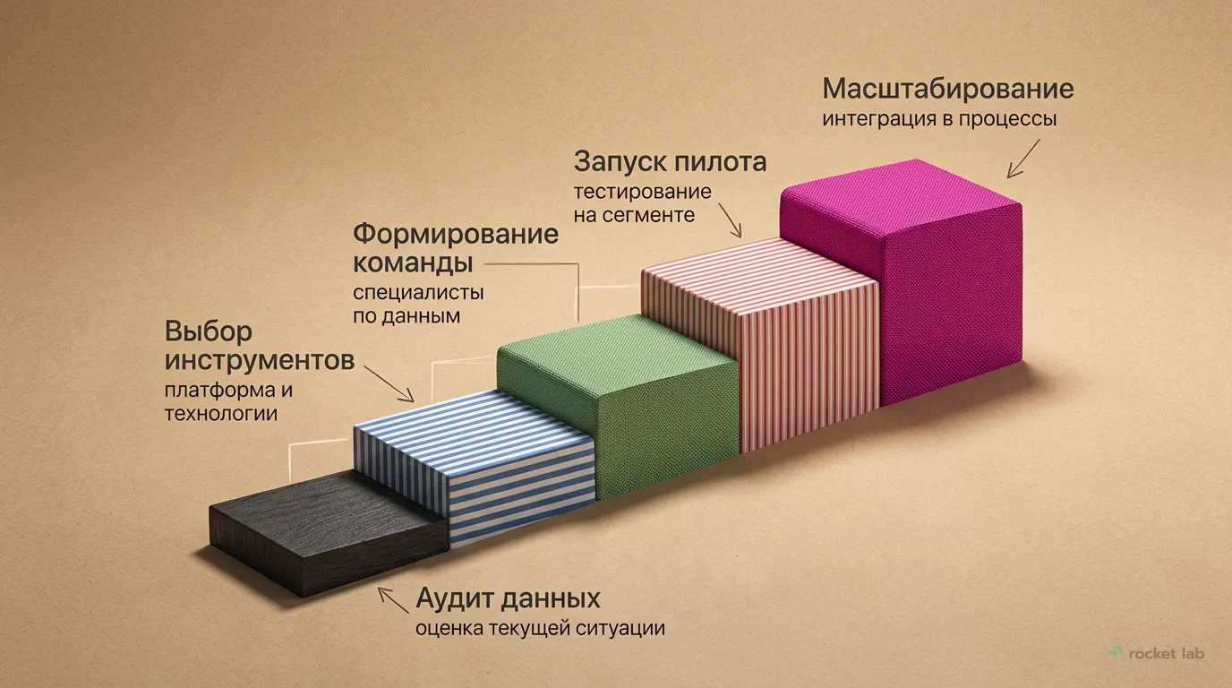 Этапы внедрения аналитики оттока