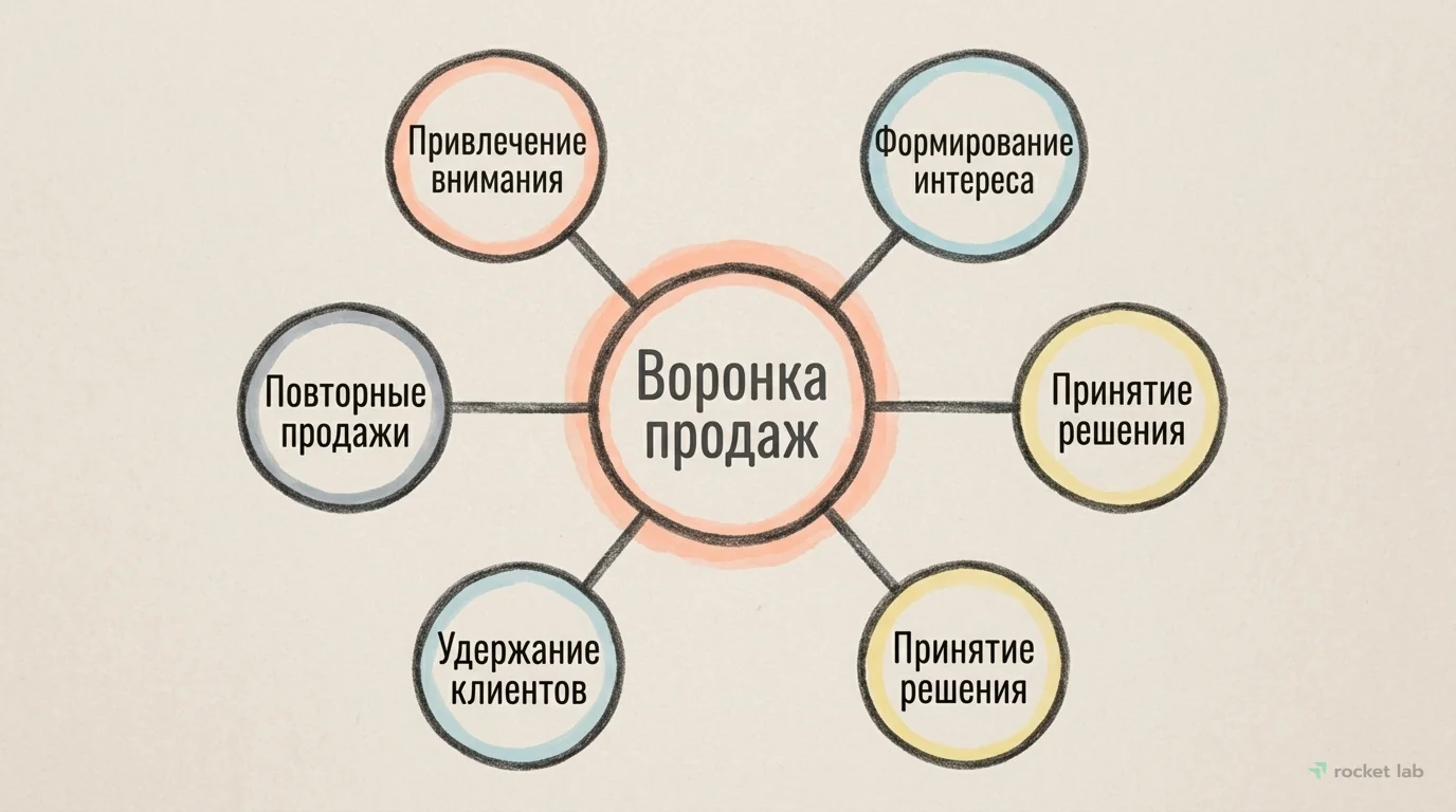 Этапы воронки продаж