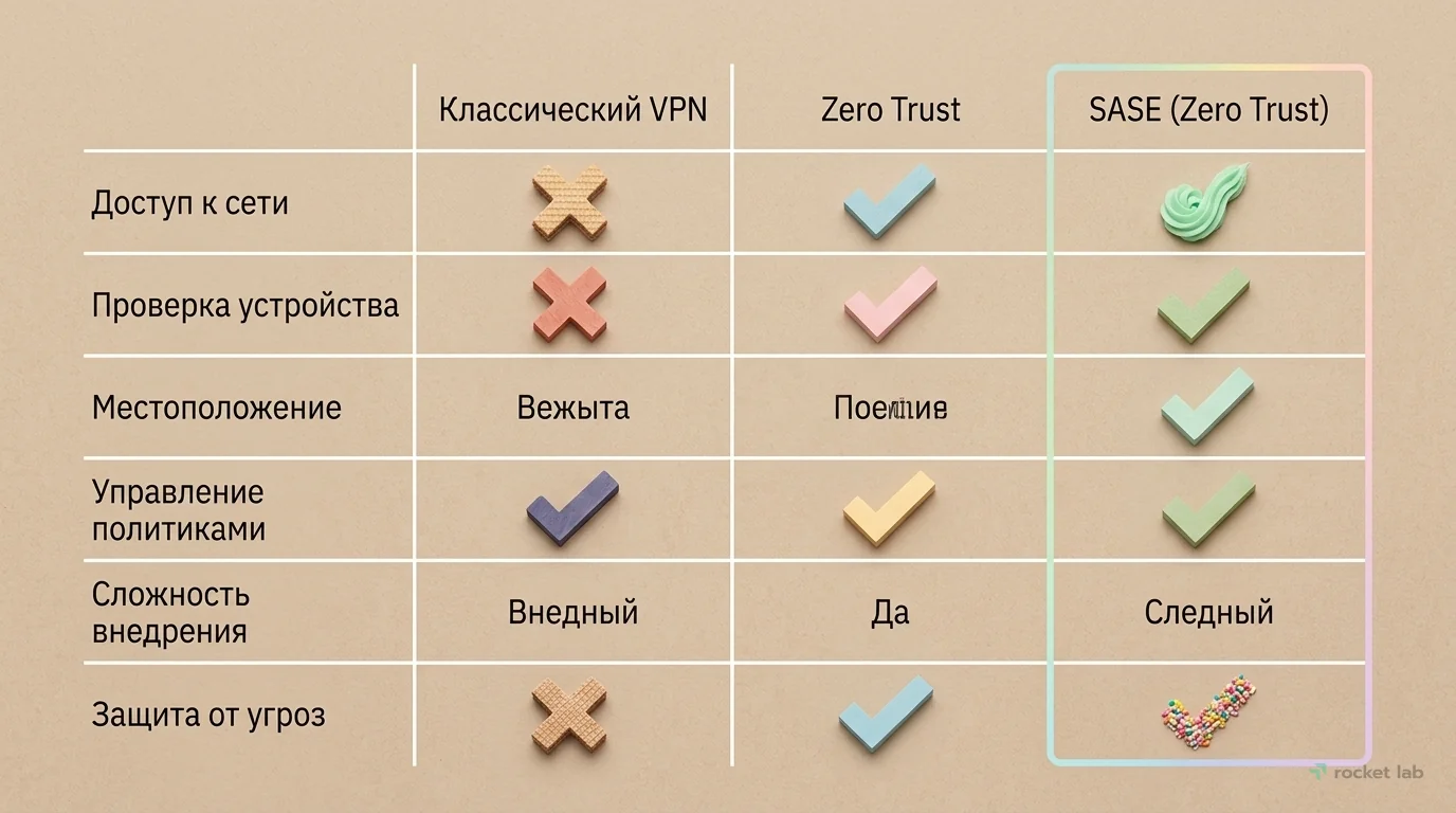 Эволюция корпоративного доступа: VPN, Zero Trust, SASE