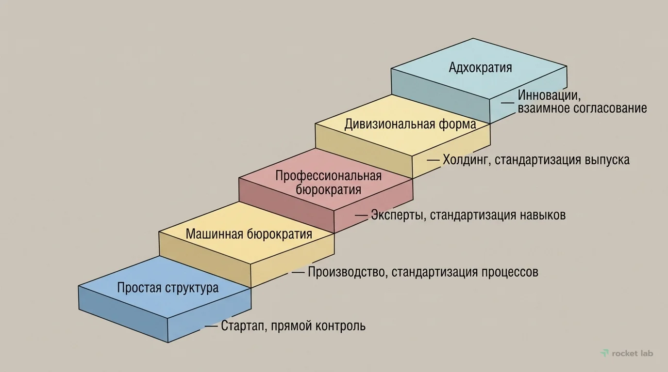 Эволюция организационных структур по Минцбергу